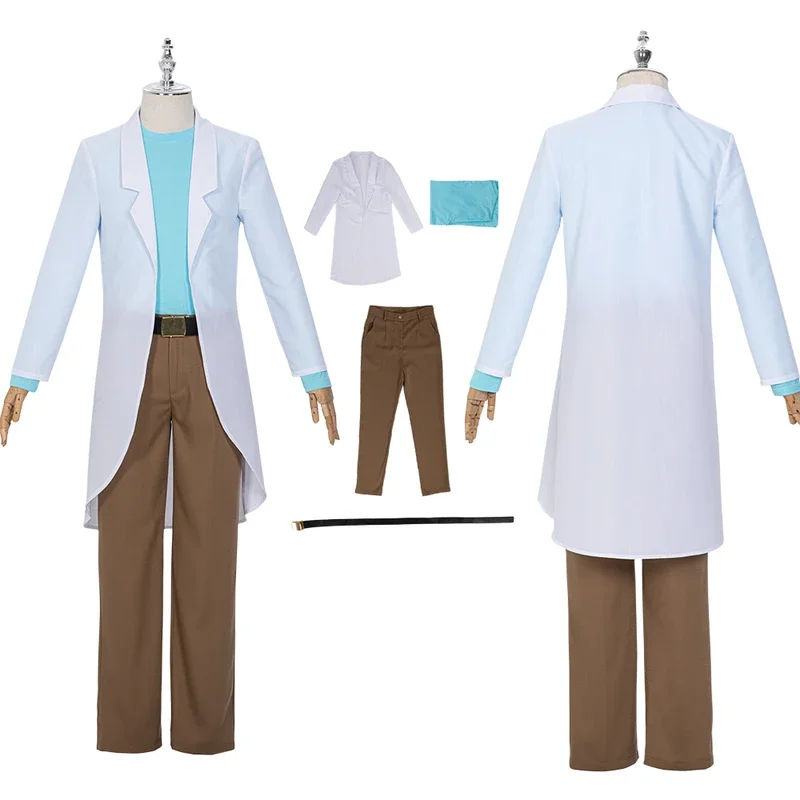 White Men Rick Cosplay Costume Outfit Halloween Carnival Comic Con Suit for Man