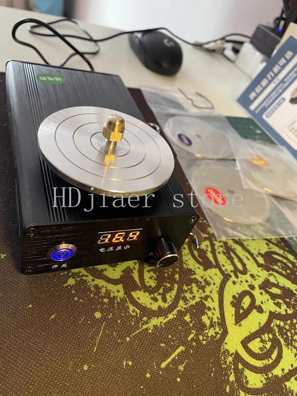 

Mini Electric Knife Sharpener, with 3 Diamond Grinding Wheels (320/800/2000 Grit), Portable Engraving Tool Grinding Machine