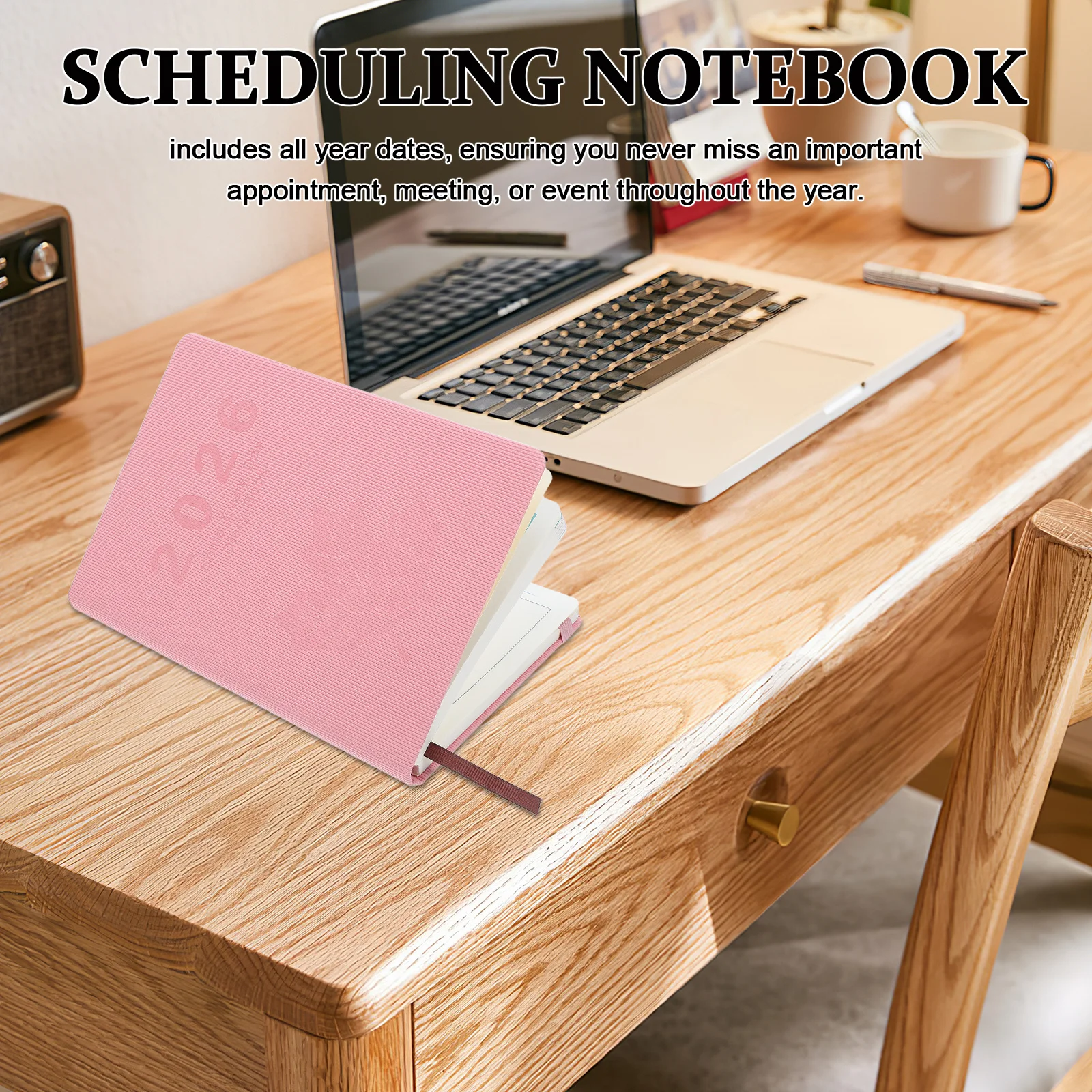 สมุดแพลนเนอร์ใบเมเปิ้ล 2026 ขนาด A5 สมุดบันทึกวางแผนรายวันสุดหรู ปฏิทินวางแผนรายปี สมุดบันทึกประจำสัปดาห์