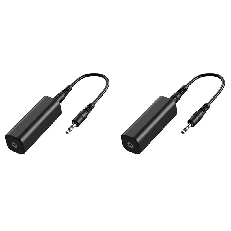 2X Speaker Line 3.5Mm Aux Audio Noise Filter Ground Loop Noise Isolator Eliminate For Car Stereo Audio System