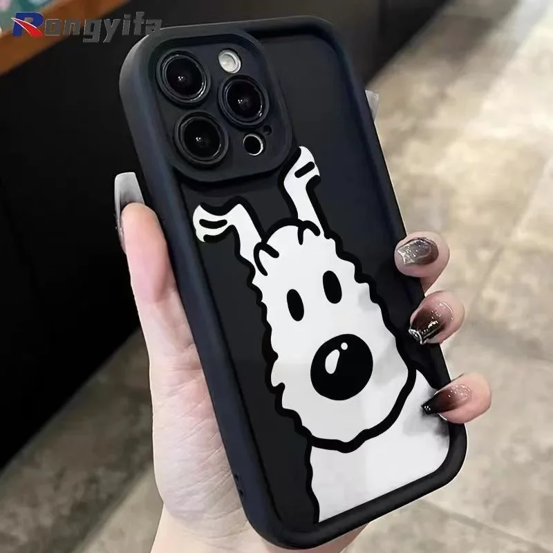 For Infinix Hot 50 Pro Plus Smart 9 Note 40 Pro Plus GT 20 Pro 5G 4G Phone Case Casing Cartoon Cute White Dog Cover