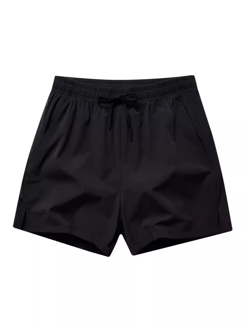 Calça fina masculina de seda e gelo, shorts de secagem rápida, calça casual esportiva solta, em três partes, nova