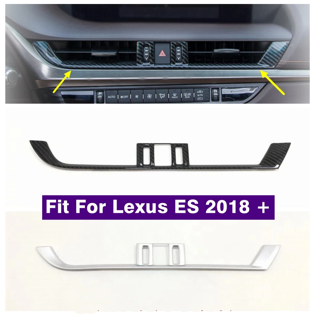 Dashboard Central Air Conditioning Outlet AC Vent Decoration Frame Cover Trim Fit For Lexus ES 2018 - 2023 ABS Car Accessories