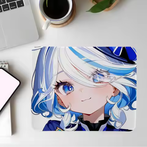 Game Genshin Impact Kawaii Furina Mouse Pad Gaming Esports Mousepad Laptop Computer Office Desk Mat Rubber Small Anti Slip Pad