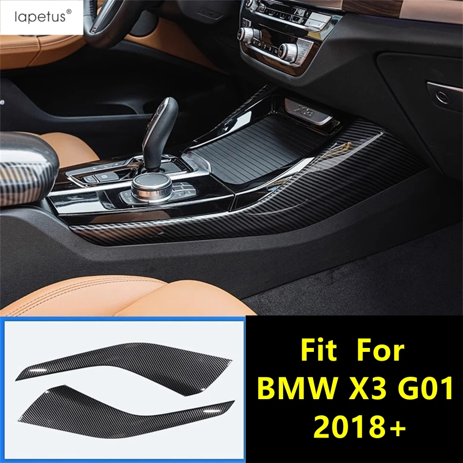 

Central Control Shift Gear Box Side Panel Strip Decor Cover Trim Carbon Fiber Accessories Interior For BMW X3 G01 2018 - 2024