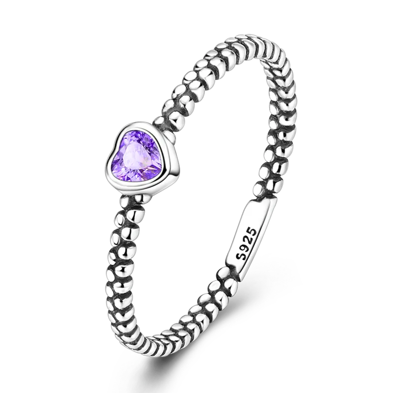 Women's 925 Sterling Silver Wedding Ring, Elegant Design