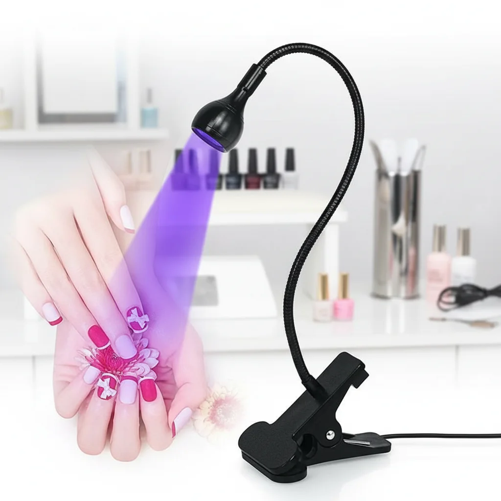 Lampada per unghie a LED Asciugatrice Luce UV Clip-On Mini USB Strumento per polimerizzazione gel per salone di pedicure manicure
