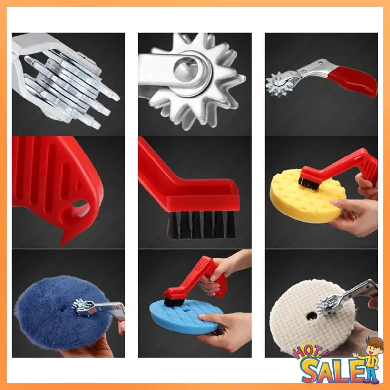 

Polishing Pad Conditioning Brush Accessories Polishing Spur Tool Set,Wool Buffing Pad Cleaning Spur Tool+ Foam Pad Brush