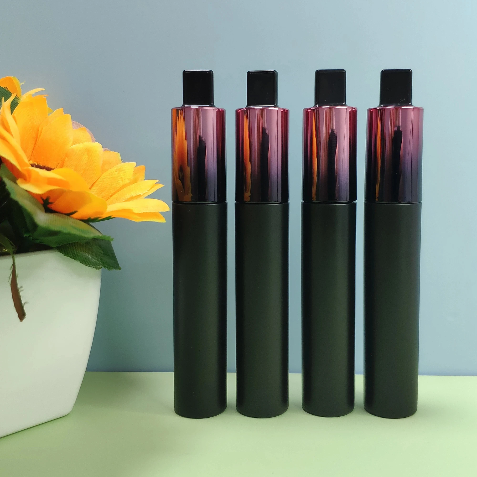 Logo gratuito Personalizza Logo Mascara impermeabile vegano all'ingrosso Antigas Curl fine Deformato Bacchetta per mascara in plastica con etichetta privata personalizzata