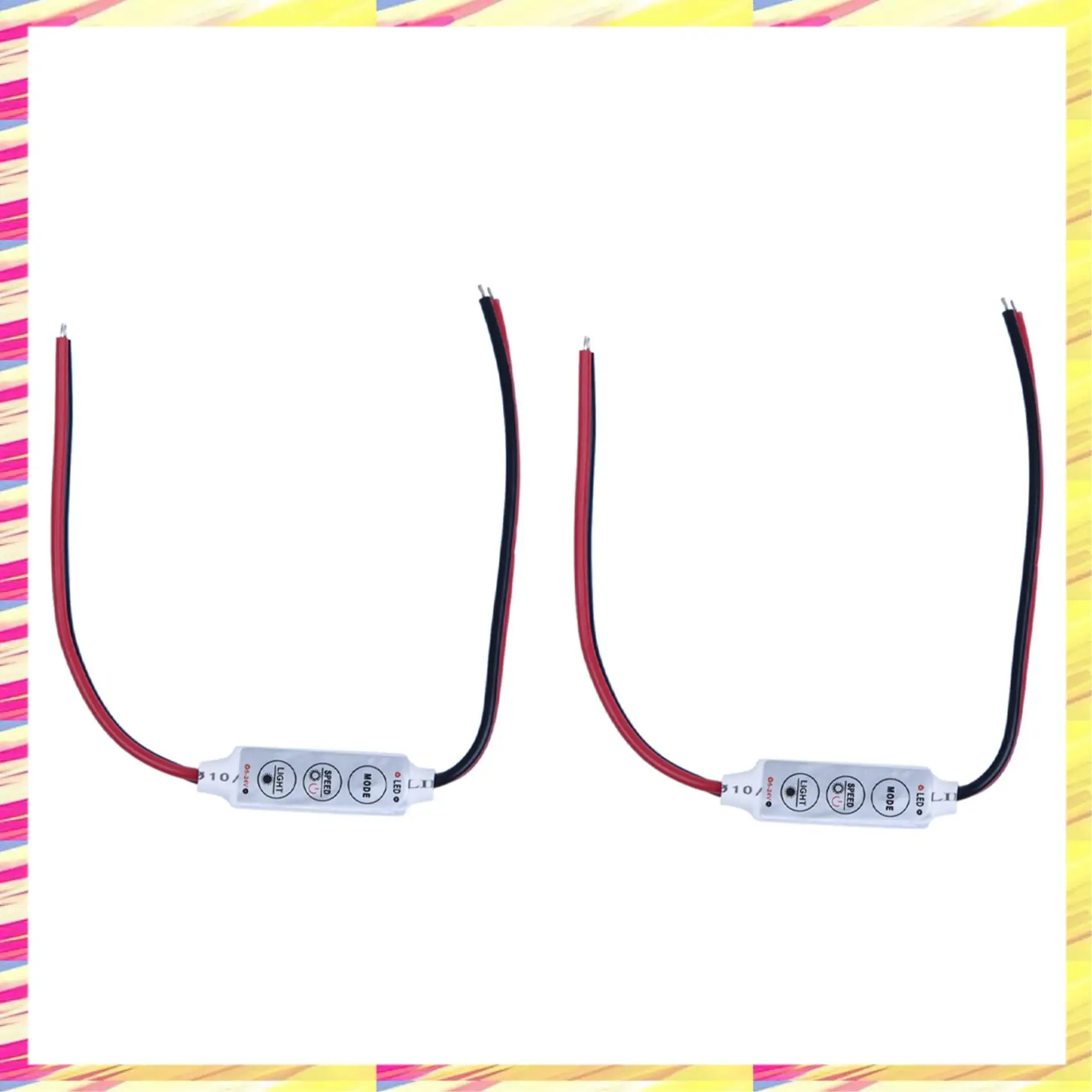 ABJJ 2X Mini 3 Keys Controller Dimmer For 3528 5050 LED Single Color Strip Light DC 12V 144W