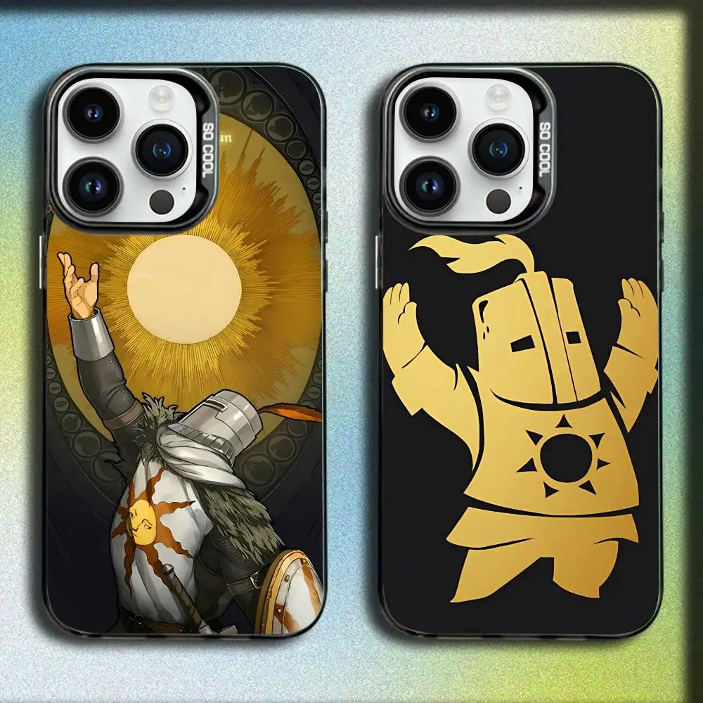 

P-Praise the Sun D-Dark Souls Phone Case For iPhone 17,16,15,14,13,12,11,Pro,Max,Plus,E,SE4,Air,Mini Black IMD Box