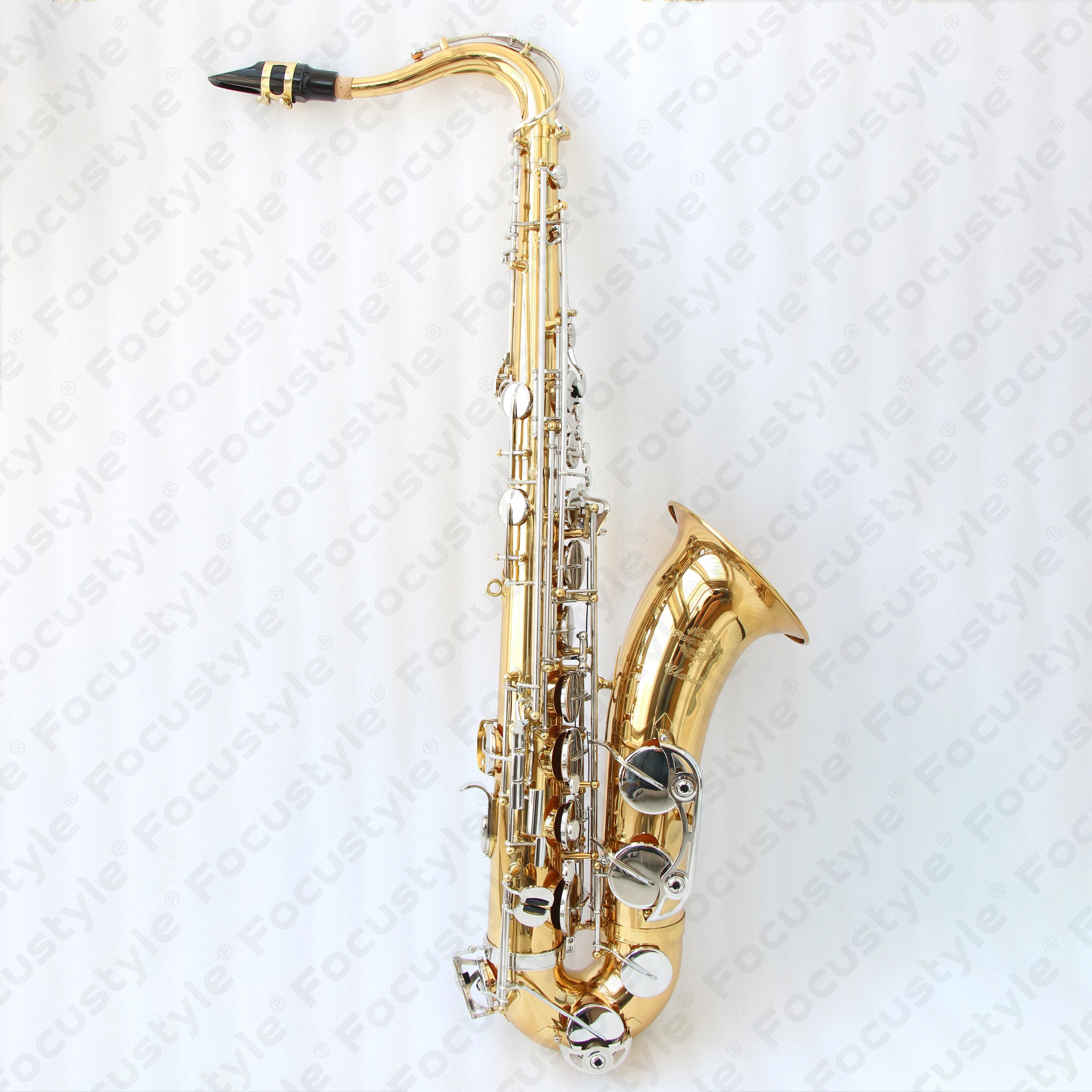 Tenor Saxophone Flat BB Tenor Saxophone Brass Gold Lacquered Body And Nickel Plate Keys Saxophone Tenor Brass With Case