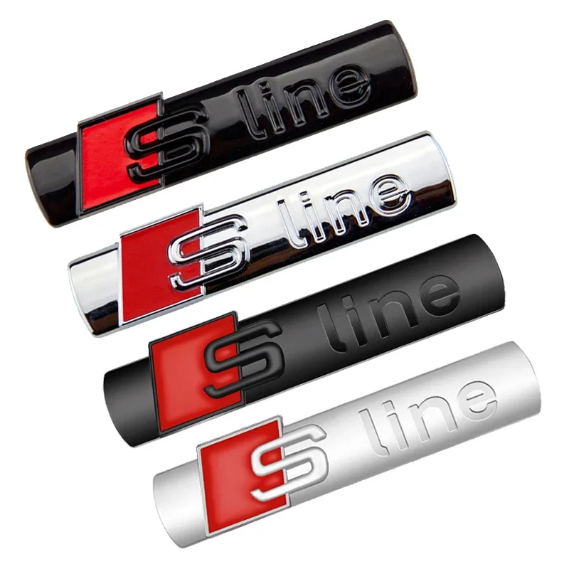 

2pcs 3D ABS Car SLINE Emblem Sticker Badge Decal Decoration For Audi Sline S7 S6 SQ5 SQ7 A3 A4 A5 A6 A7 A8L Q3 Q4 Q5 Q6 Q7 Q8 TT