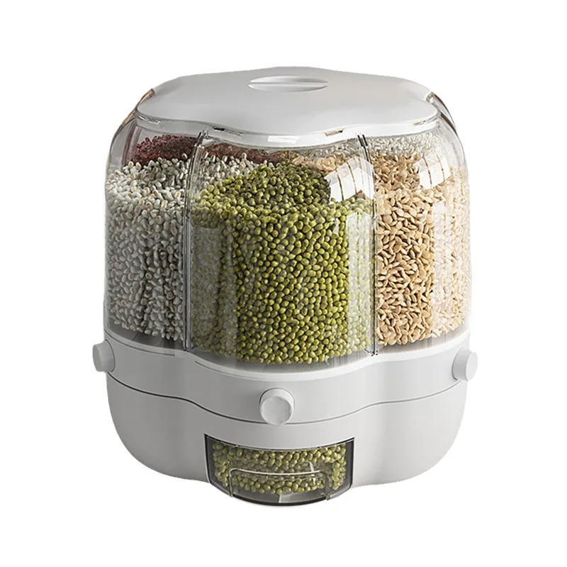 

grid, household rotating rice bucket, insect-proof and moisture-proof, grain storage tank, press metering sealed tank