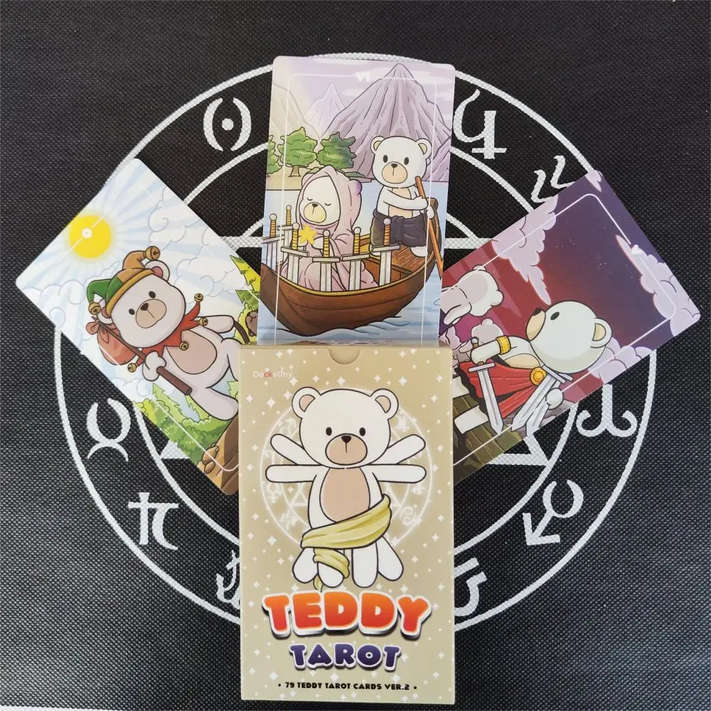 12*7 cm TEDDY Tarot cards cute orcale cards deck board games