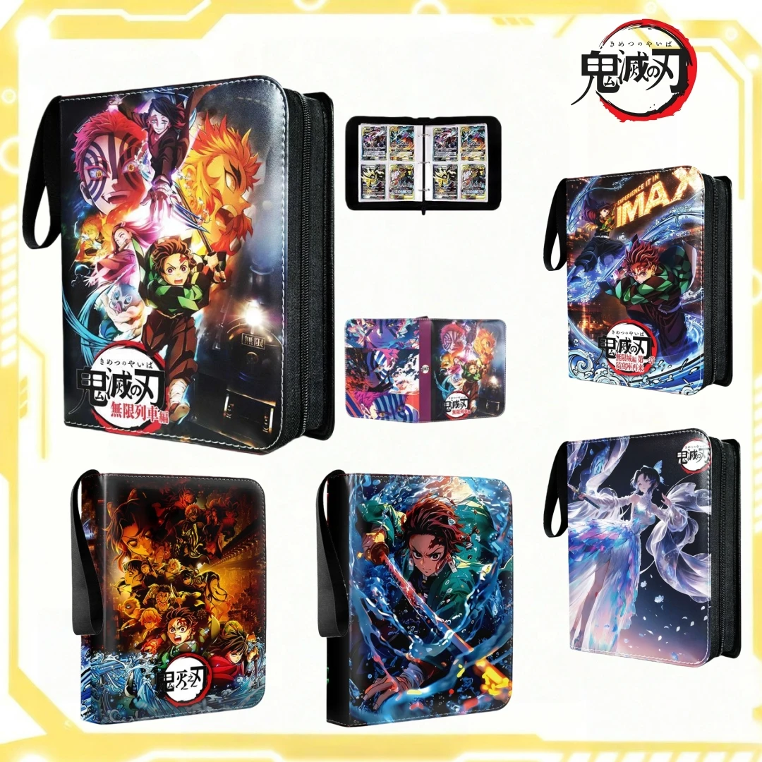 

Demon Slayer Infinity Castle Card Binder Akaza & Kochou Shinobu 400/900 Zipper Book TCG Card Storage Kimetsu no Yaiba Fans Gift