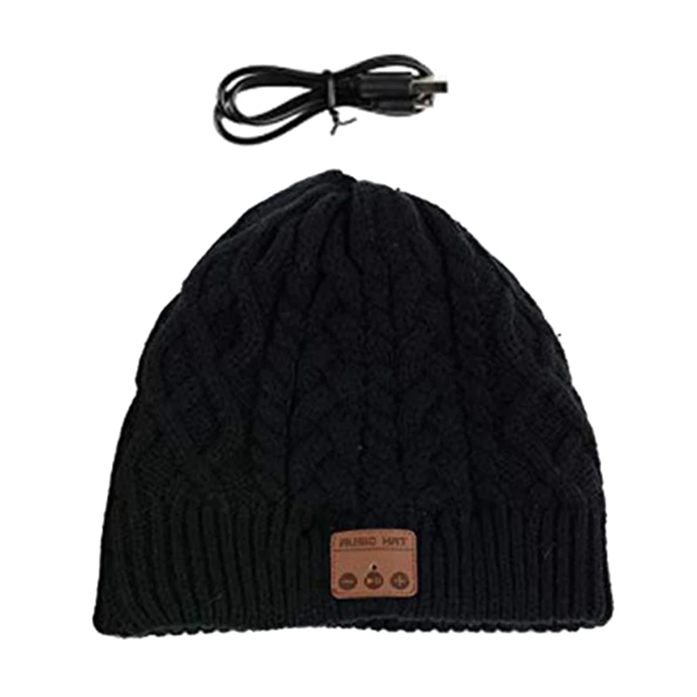 

Bluetooth hat Wireless Hat Men Women Headphone Music Hat Winter Cap Stereo Headset Speaker Microphone Earphone for Black