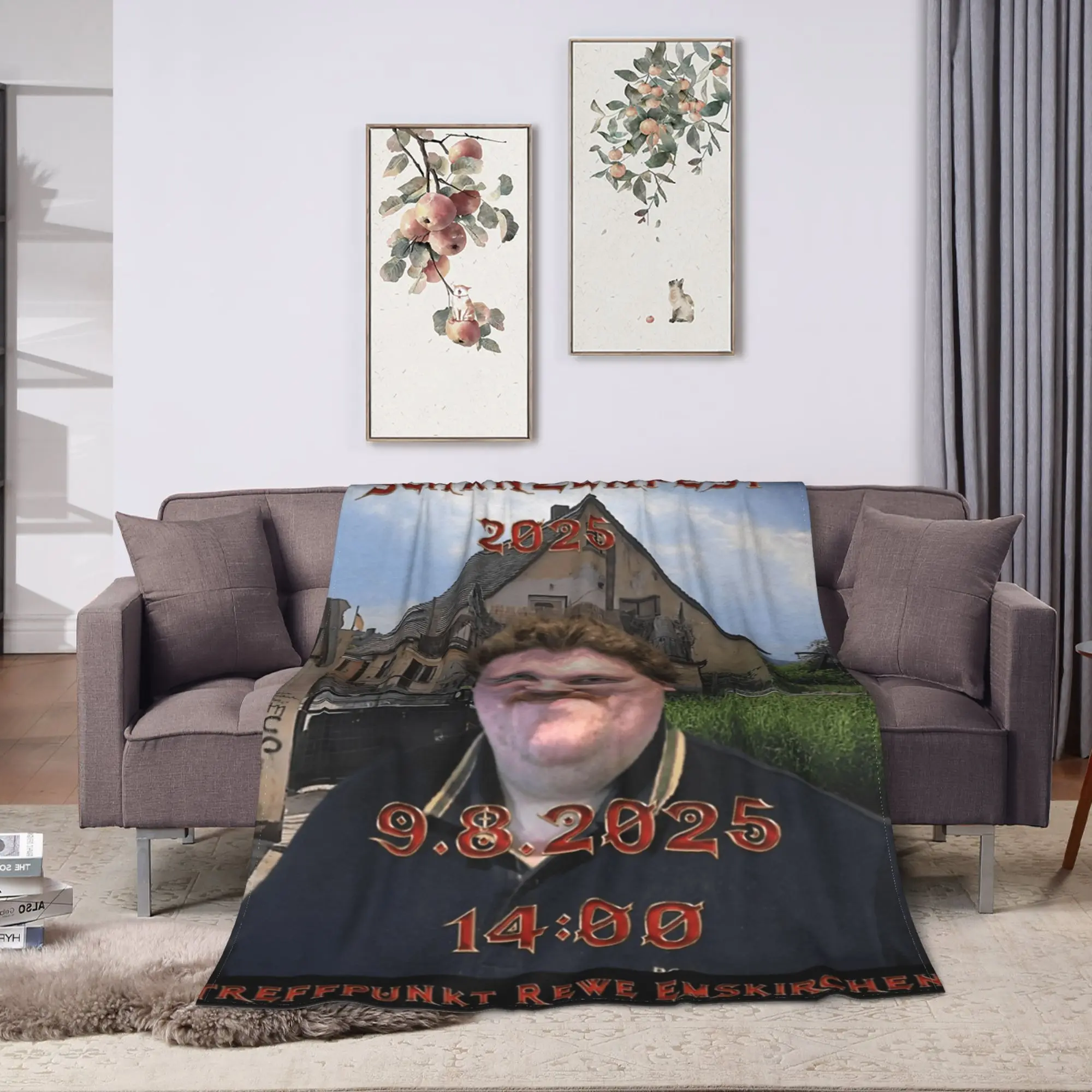 Drachenlord Poster Rainer Winkler The Superstar Blanket Soft Plush Throw Blanket For Living Room Flannel Bedspread Bed Cover