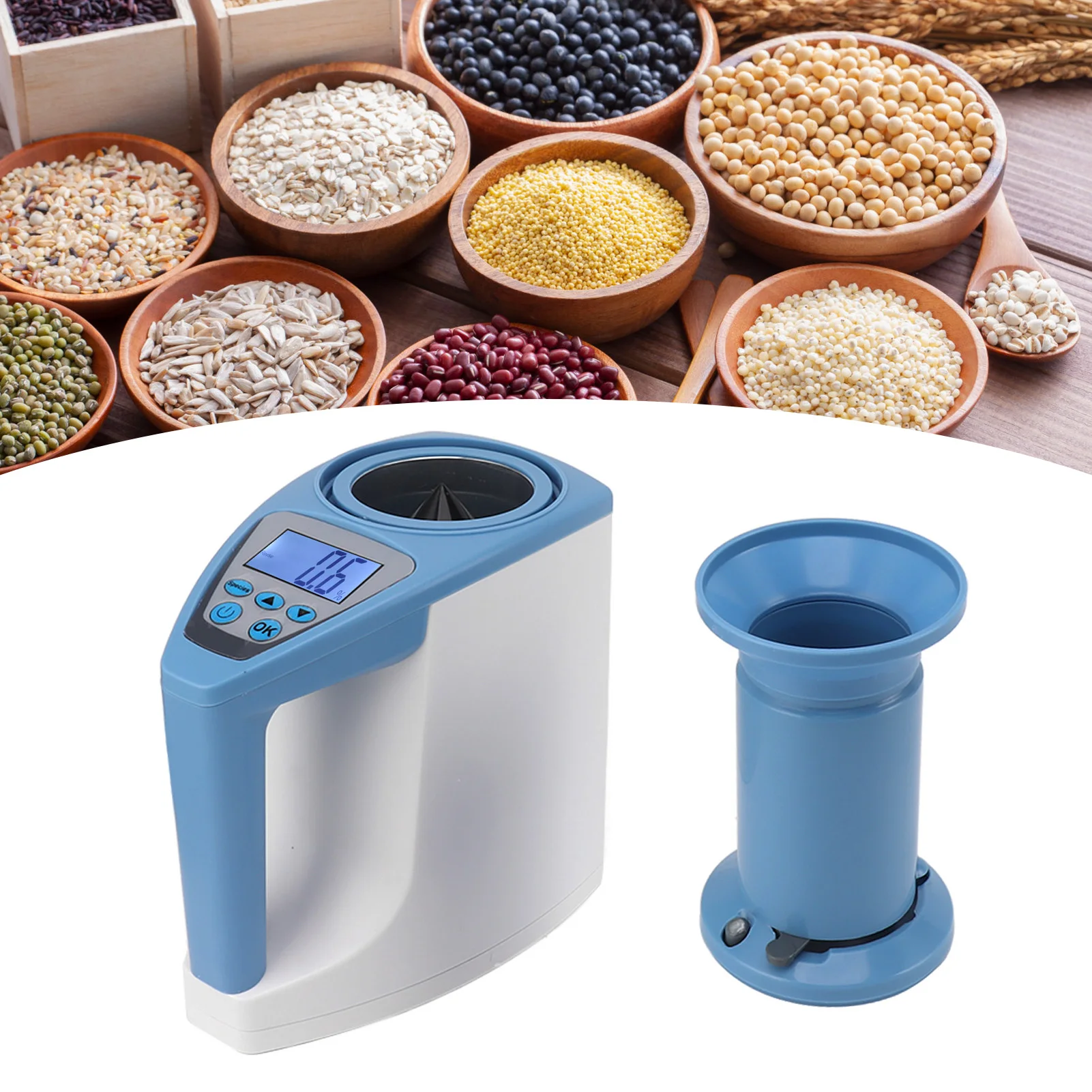 

Corn Grain Moisture Meter Digital Grain Moisture Meter Grain Moisture Meter Smart Digital Portable Tester Accurate for 24 Grains