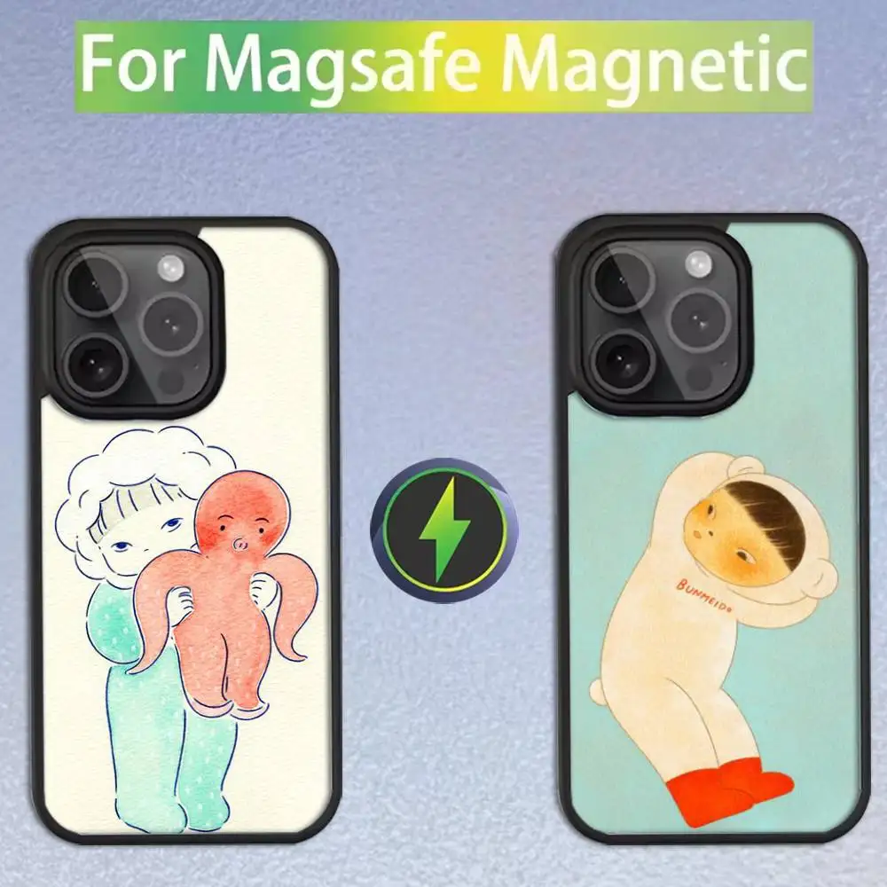 

Abuku book Phone Case For iPhone 16,15,14,13,12,11,Pro,Max,Plus,Mini,SE Magsafe Magnetic Wireless Charging