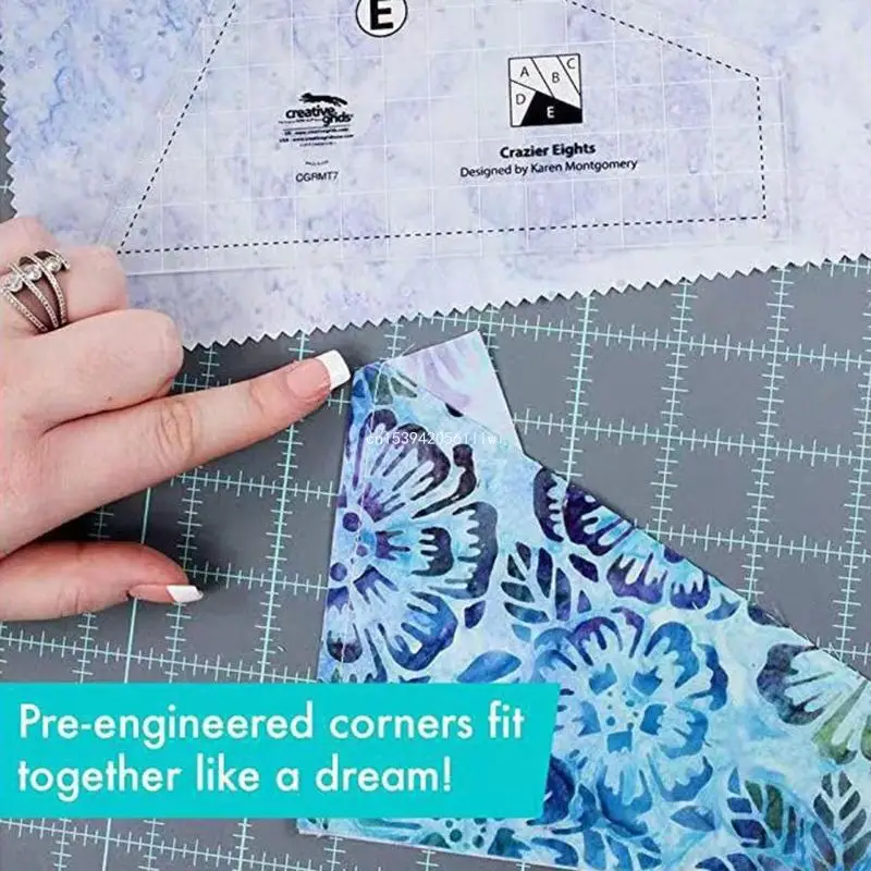 Pack of 5 Quilting Sewing Template Ruler Set Acrylic Patchwork Rulers Dropship