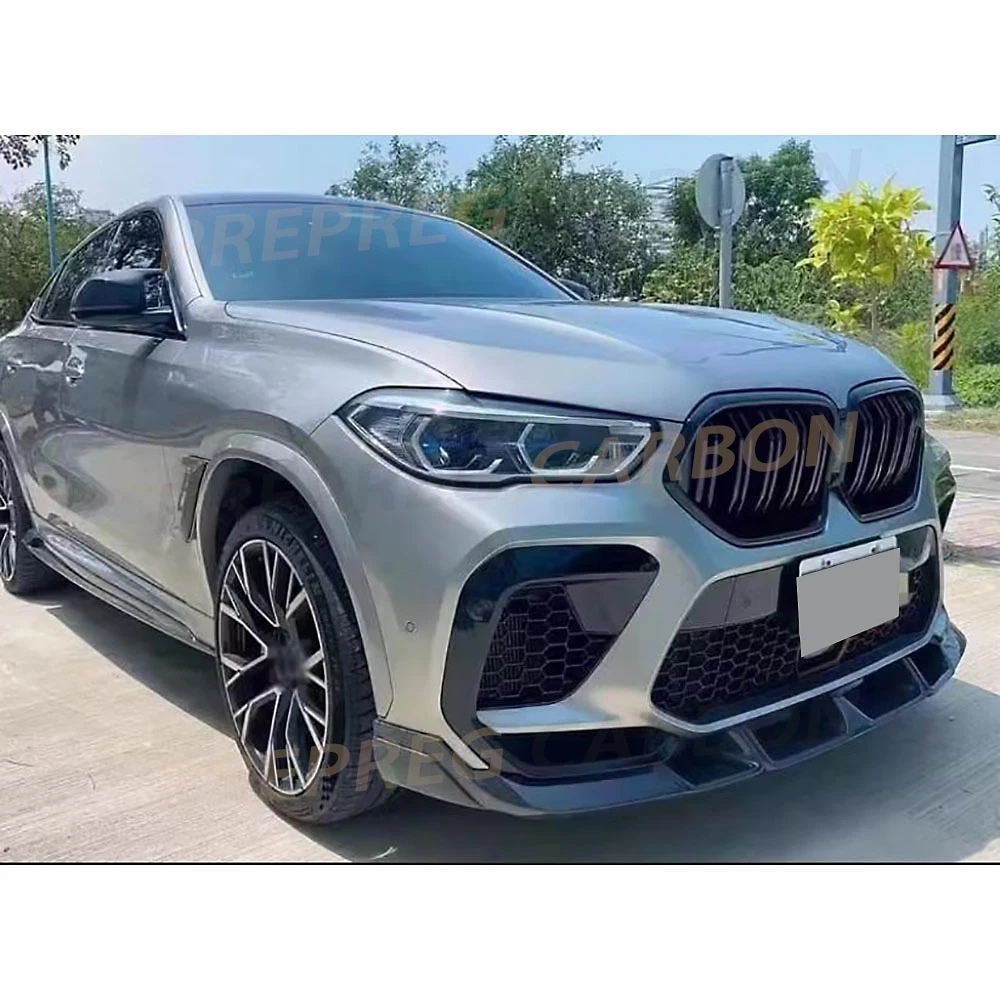 

for BMW F96 X6 2019 2020 2021 2022 Carbon Fiber Side Skirts Aprons Rocker Panel Lip Spoiler FRP Car Body Kits Accessories