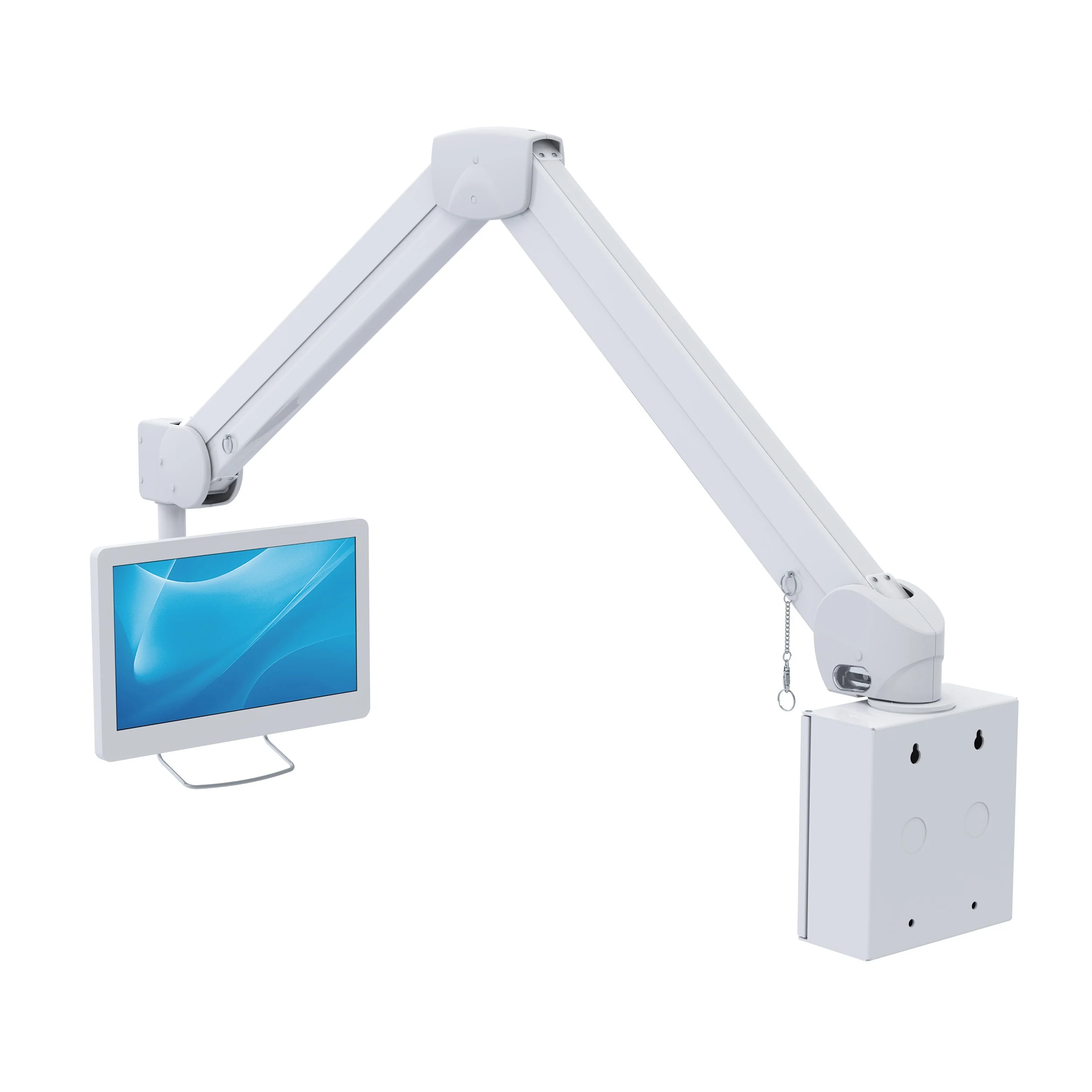 Supporto per monitor con braccio LCD ospedaliero con staffa per montaggio a parete Braccio sanitario per TV LCD Standard VESA 75 e 100 mm Max di