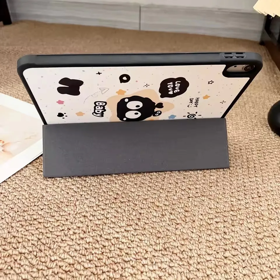Para iPad 10,2/10,5 10th/A16 generación funda Air 4 10,9 Pro 2024 2025 Pro 11 pulgadas lindo patrón de dibujos animados funda para tableta con soporte de 3 pliegues