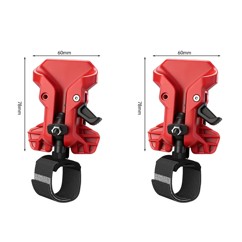 1/2 Stück Neue Elektrische Bohrmaschinen-Schnellverschluss-Klemme Gürtelholster-Halterung 70g Hochfester ABS-Kunststoff für Elektrowerkzeug Taillengürtel-Clip Rot