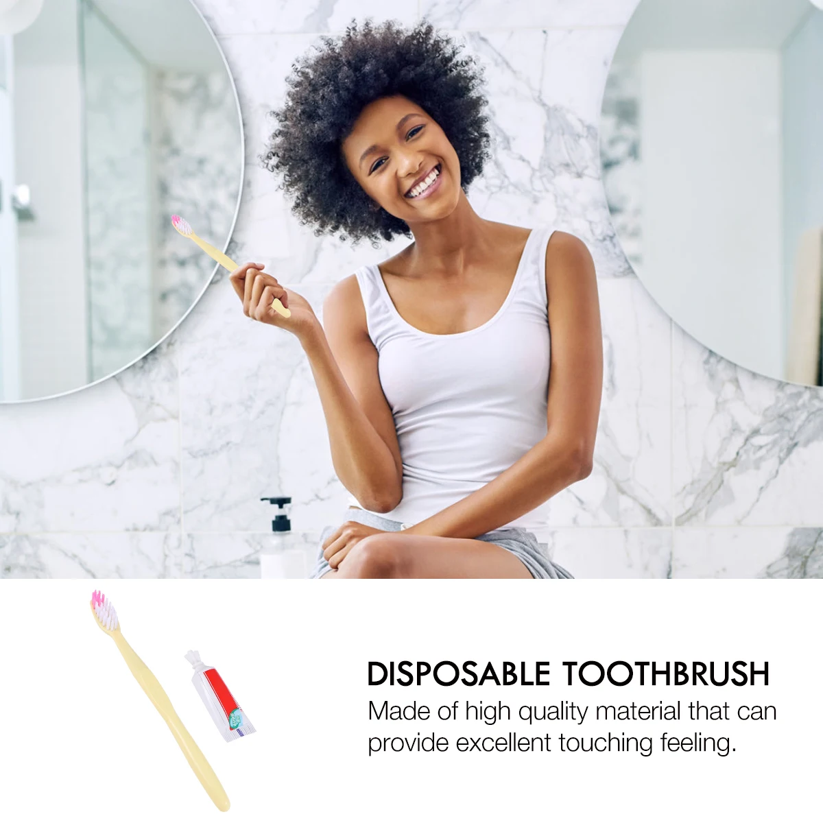 100pcs Toothbrush Toothpaste Sets Disposable Manual Toothbrush Travel Hotel al Tool Individual Pack Portable