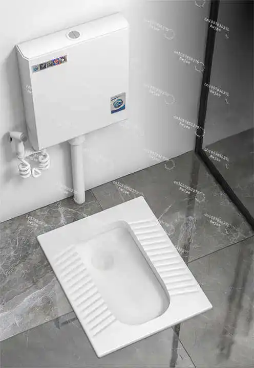 Modern Ceramic Toilet Squatting Stool WC Pan Installation Squat Pan for Bathroom