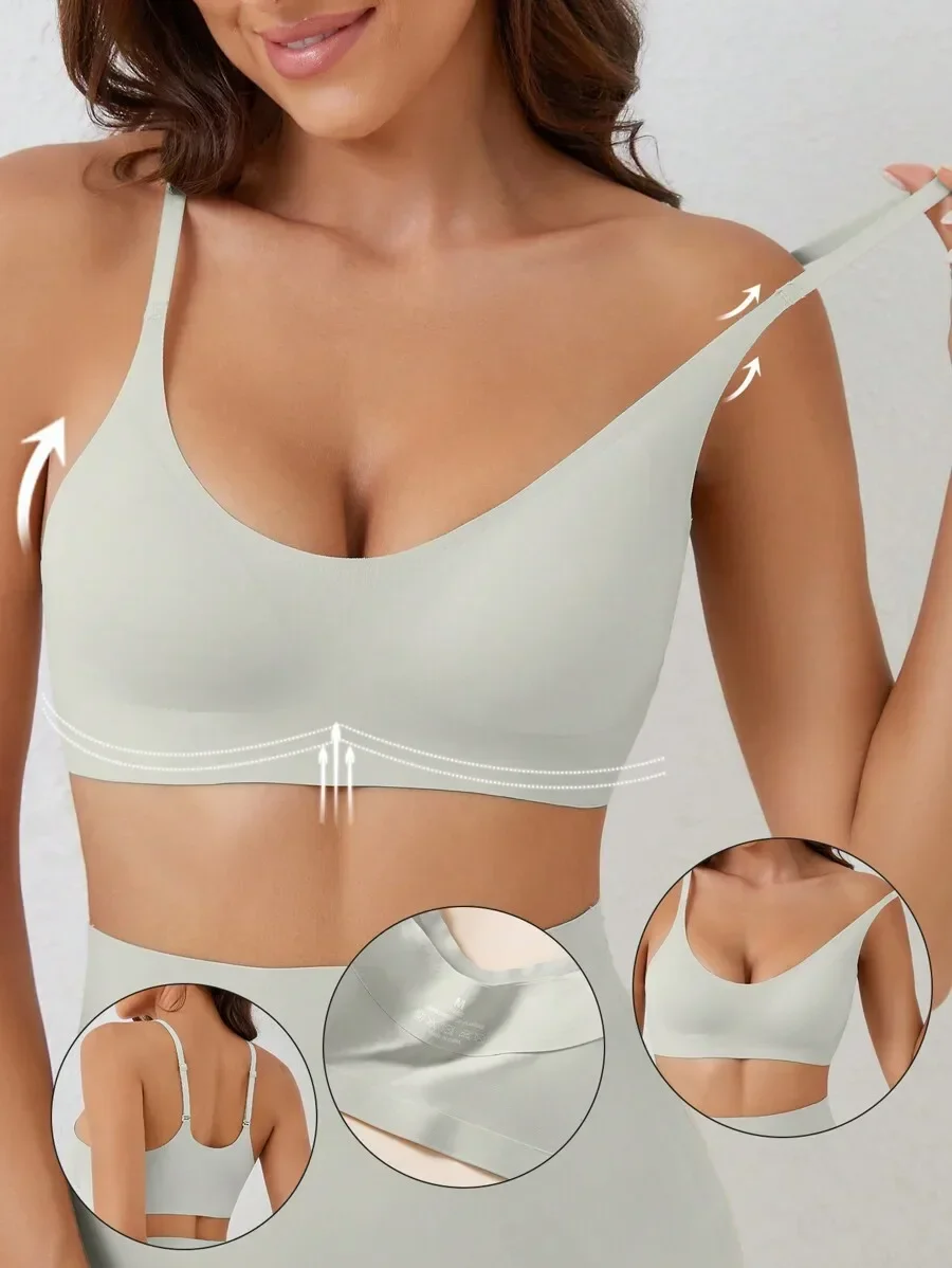 

Seamless Solid Color Simple Womens Bra