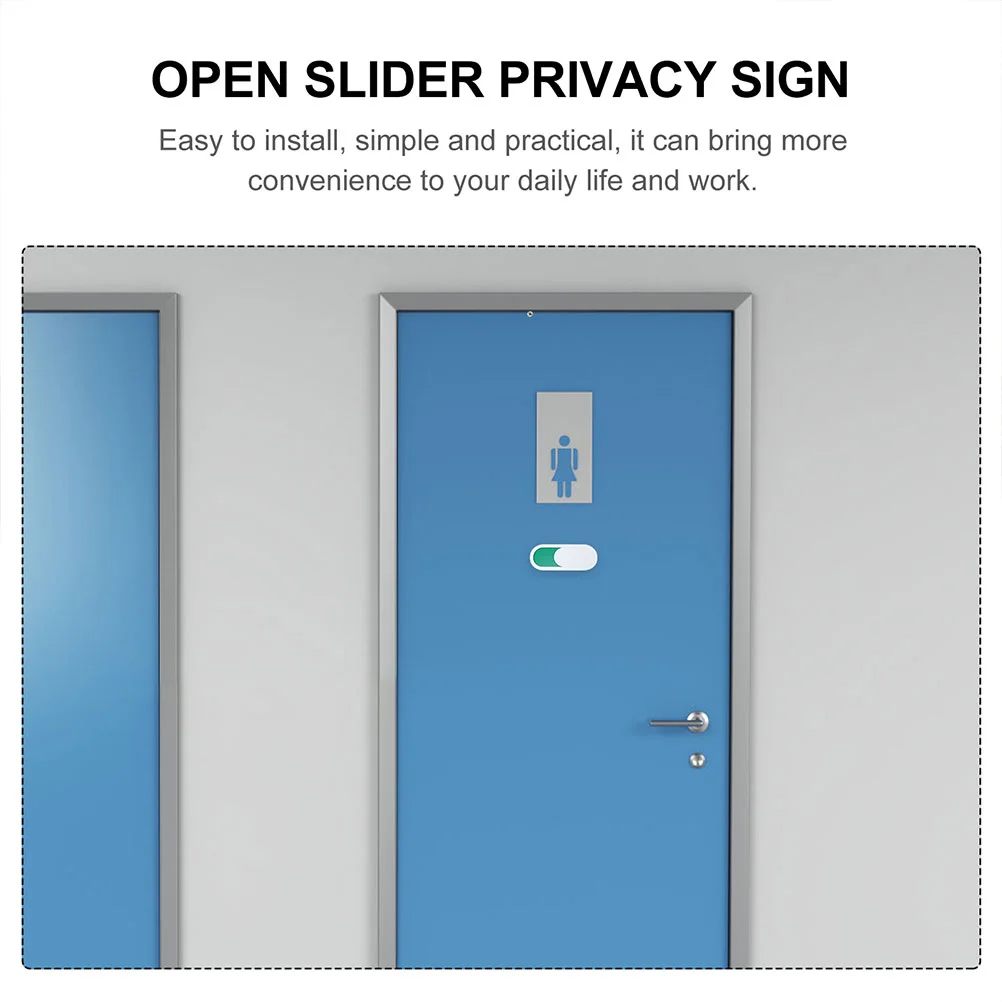 Bathroom Open Closed Sign ID Plate Do Not Disturb Door Office Signboard Sliding