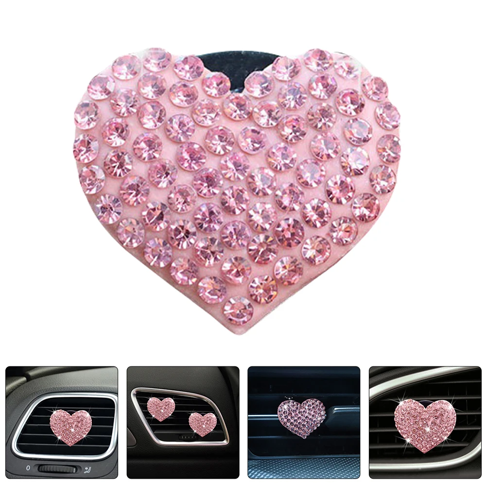 

2pcs Air Freshener Heart-Shaped Aroma Diffuser Decor Outlet Freshener For Women Interior Dashboard Car Decor Aromatic Accessory
