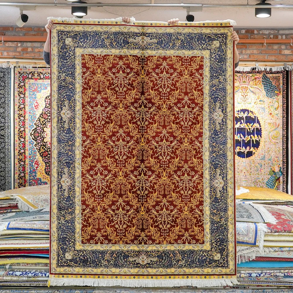 152x213cm Oriental Handmade Persian Nepali Silk Tribal Rug Elegant Area Rugs for Home Decor Road Repair on Sale