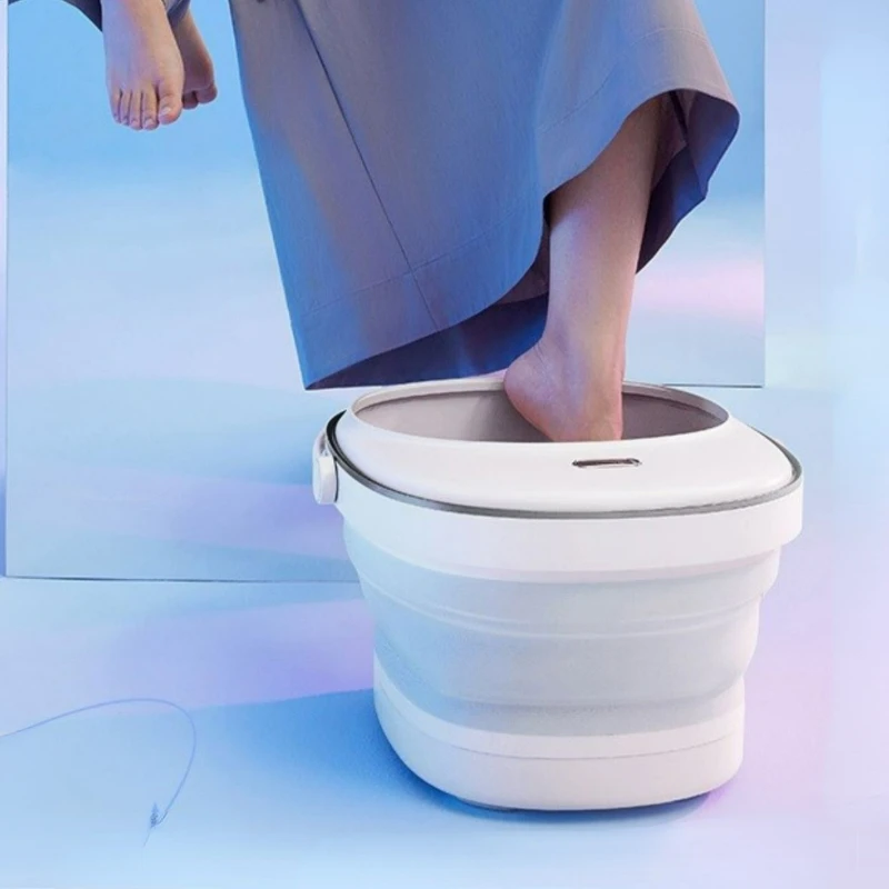 Red Light Foot Warm Folding Basin Home Intelligent Massage Home Foot Tub Automatic Heating Constant Temperature Foot Bath