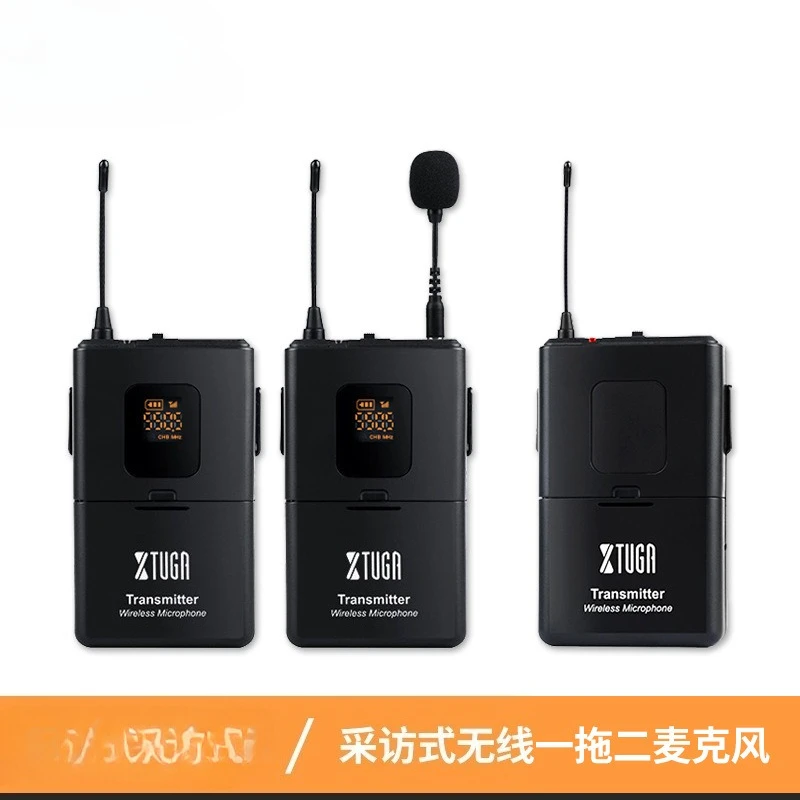 

Wireless Collar Clip Microphone One To Two Interview Camera Mic Camera Live Microphone Outdoor CM4