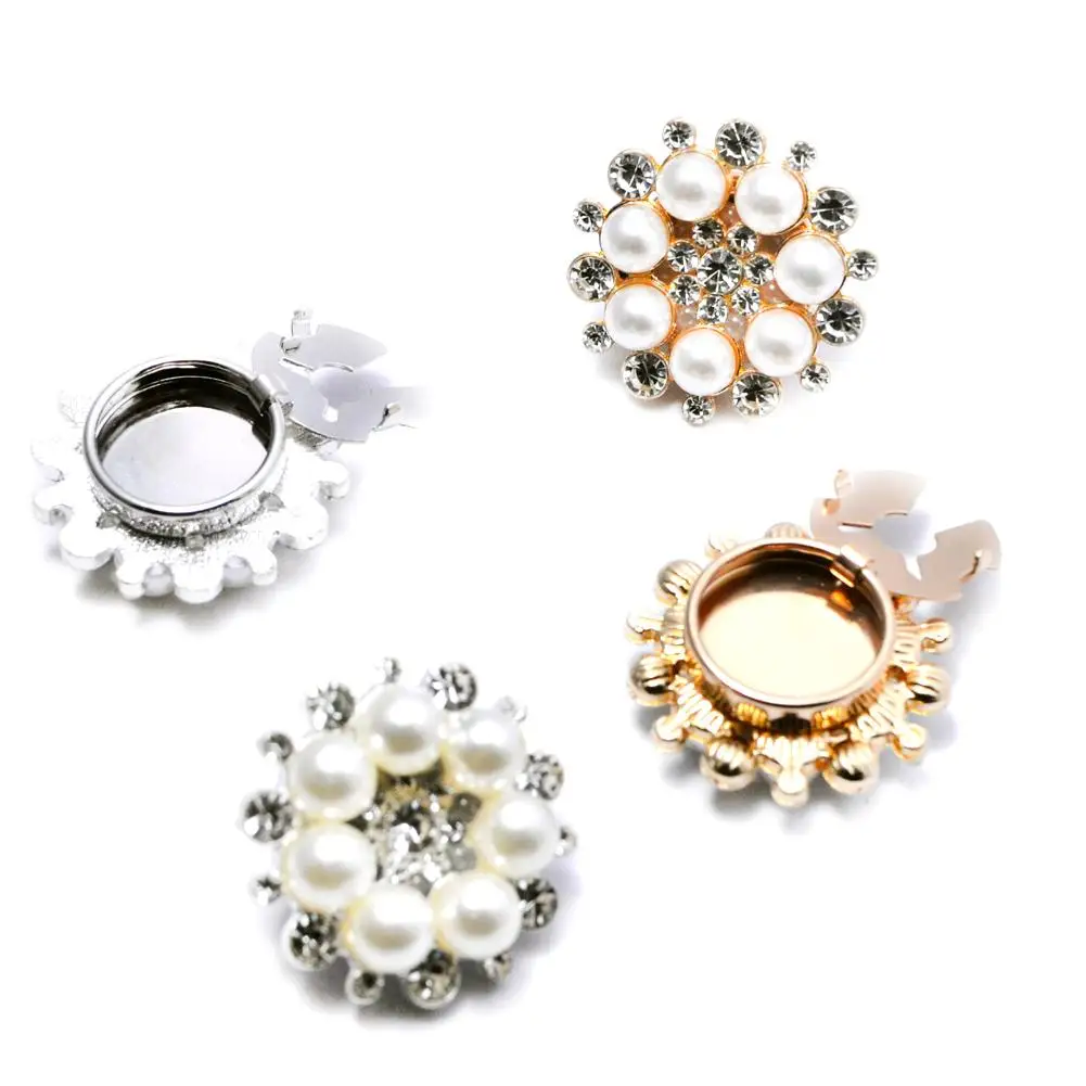 1pcs Rhinestone Button Fashion Round Alloy Shirt Decoration Copper DIY Clothing Craft Wedding Accessory Embellishment Ornament