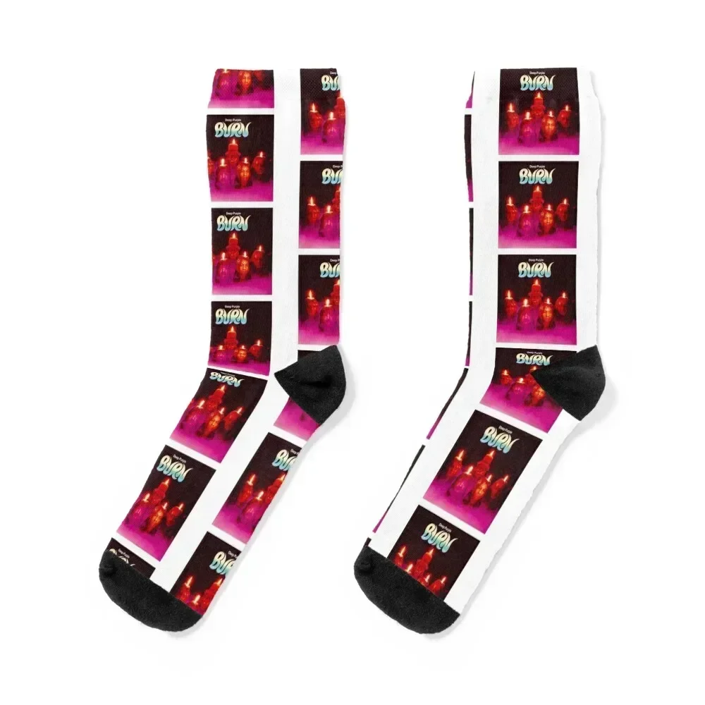 

deep purple Socks with print shoes winter cartoon Ladies Socks Men's