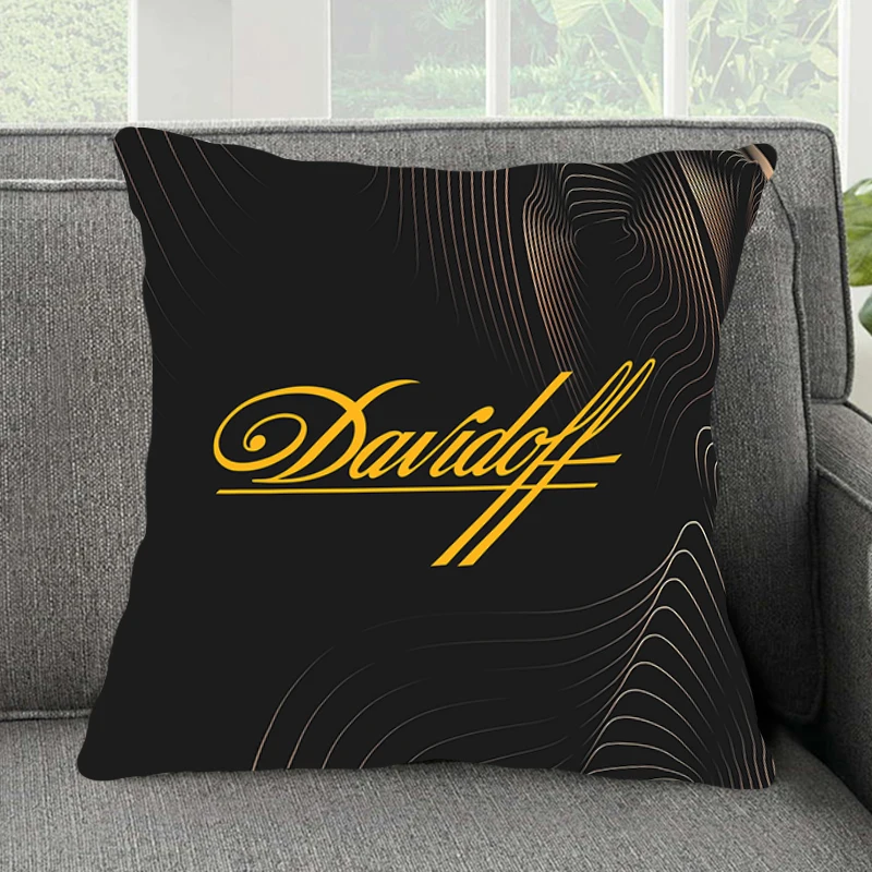 Comfortable pillow room bedroom office coffee shop car pillow living room Davidoff pillowcase Fashion brand Home Decor 45X45cm