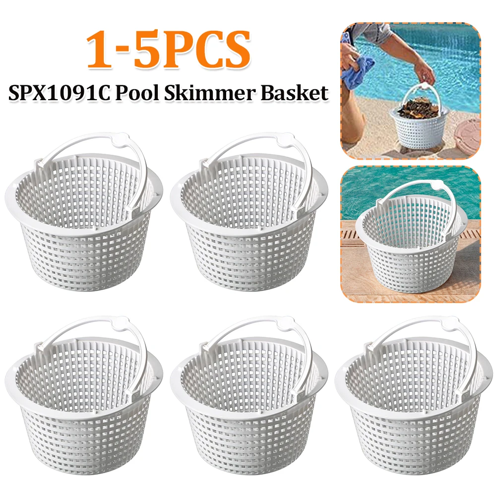 

1-5PCS SPX1091C Basket Above Ground Pool Skimmer Basket with Handle Pool Cleaning Tool Accessories for Hayward SP1091LX SP1091WM