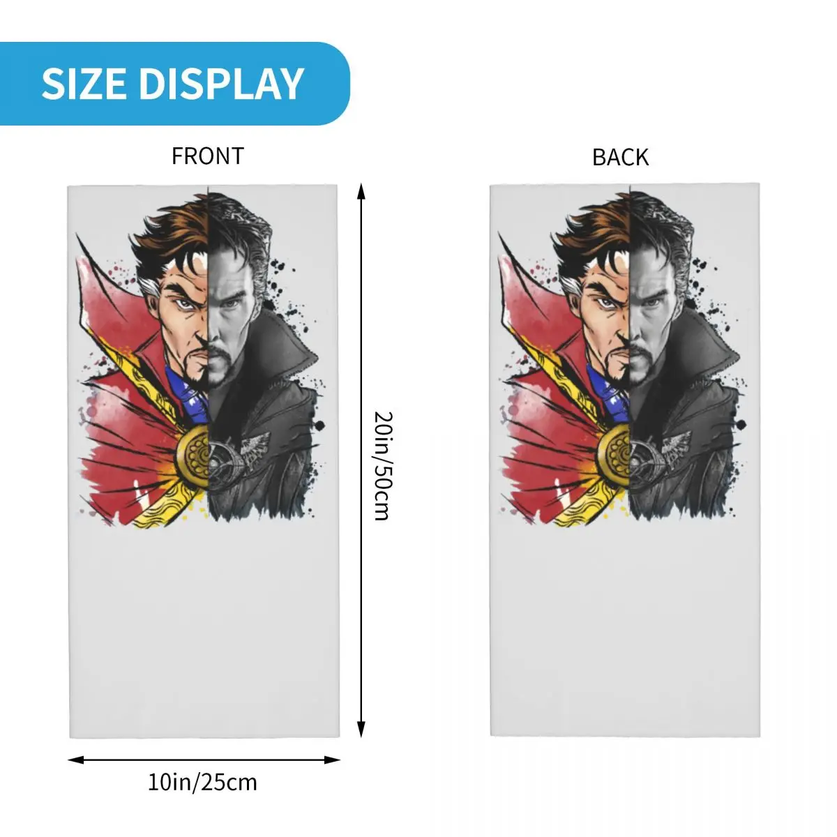 Superheroes Supreme Sorcerer Marvel Dr.Strange Film Bandana Neck Cover Motocross Wrap Scarf Hiking Unisex Adult Winter