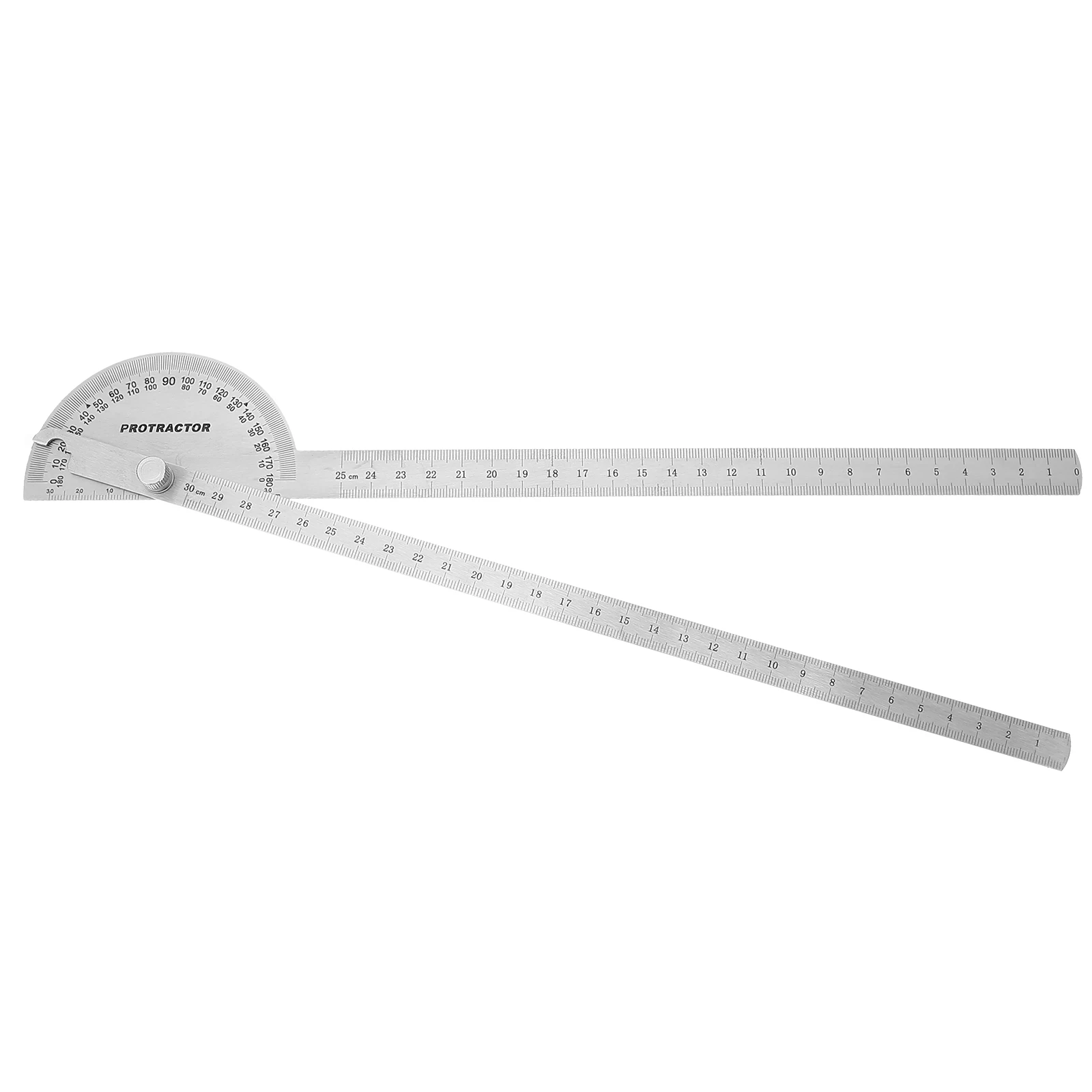 

Angle Ruler Protractor Stainless Steel Measuring Tool Silver Rotating Gauge for Drawing Measuring Marking Angles Long Lasting