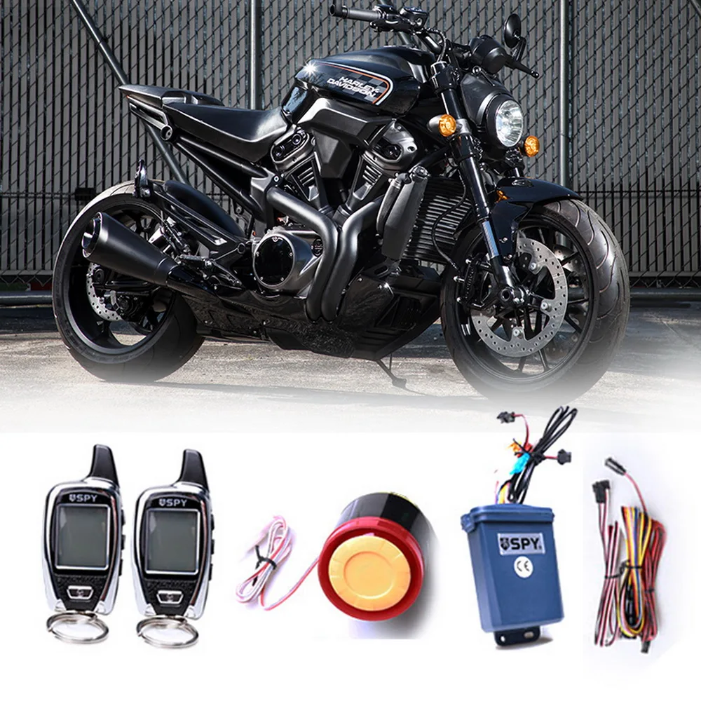 Germany Spy Two Way Motorcycle Alarm System Engine Start 2 LCD Remote 5000Meter Security Gasoline Diesel 209 Motor Bike