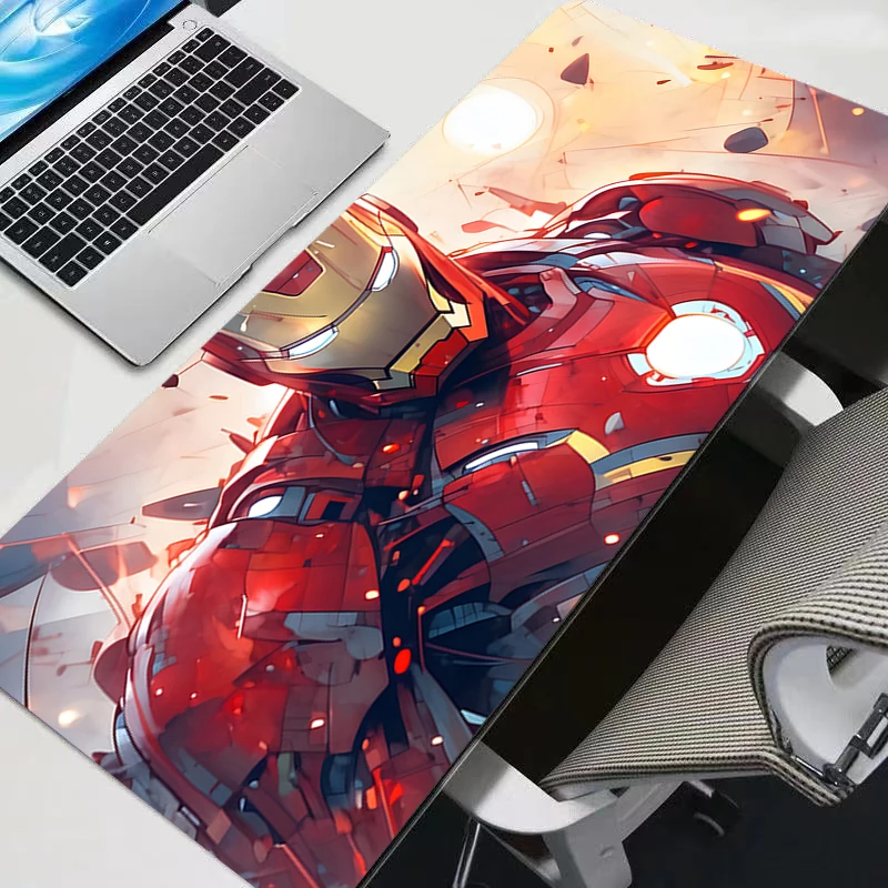 أنيمي الألعاب سرعة مسند الماوس الرجل الحديدي لأفضل هدية ألعاب كبيرة خزانة الماوس حصيرة لوحة المفاتيح ماوس الكمبيوتر مكتب الكمبيوتر حصيرة مكتبية