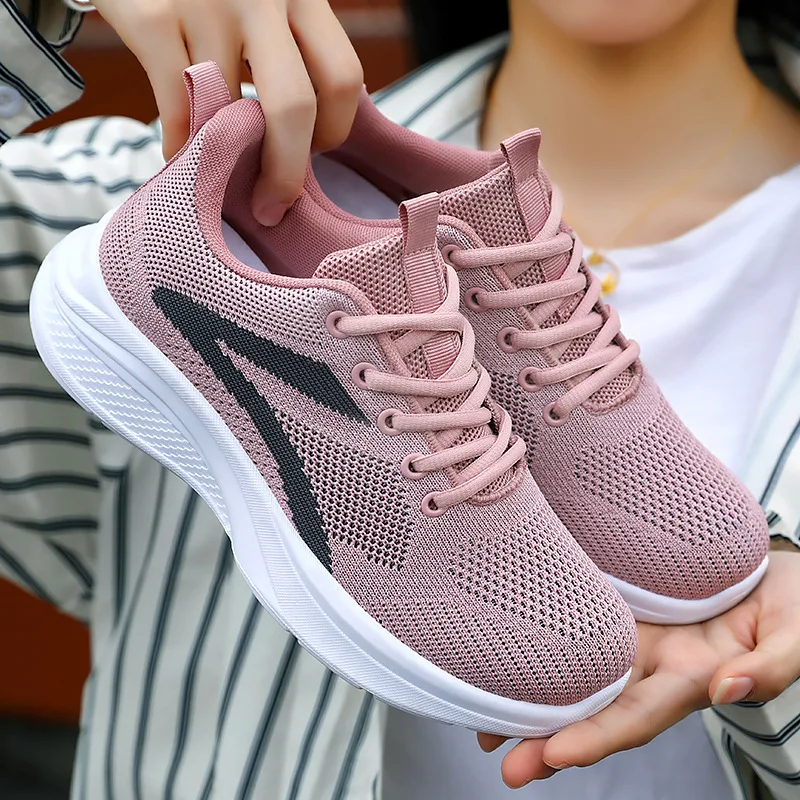 

2025 new casual sports shoes for women, lightweight running shoes, breathable oversized mesh shoes