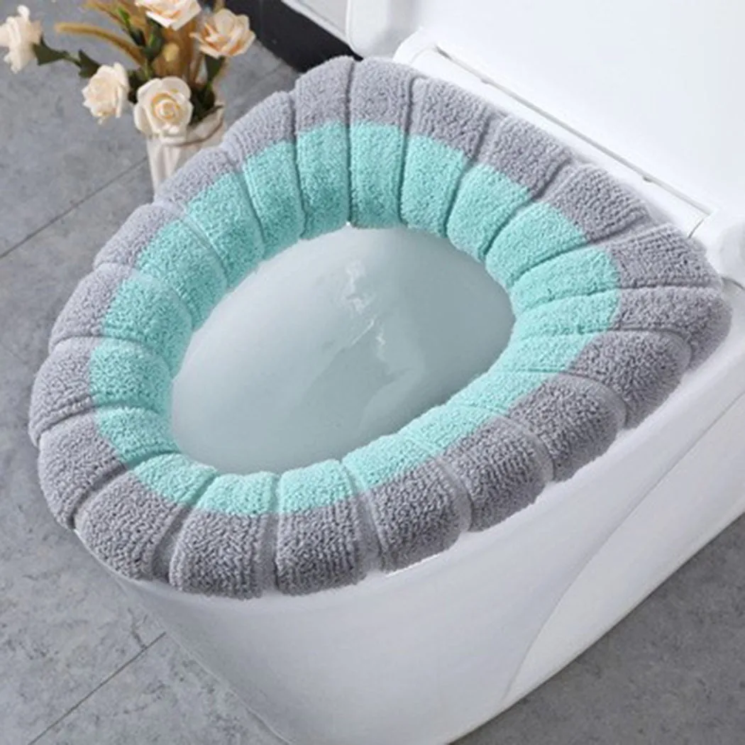 Thickened Plush O-Type Warm Toilet Cushion Universal Toilet Cushion Reusable Winter Toilet Seat Cushion Toilet Seat Cover