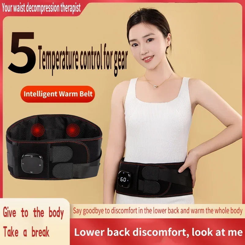 

Waist Heat Support Belt Heating Waist Brace With Adjustable Temperature Heated Back Belt Abdomen Warmer Lumbar Support 3rd Gear