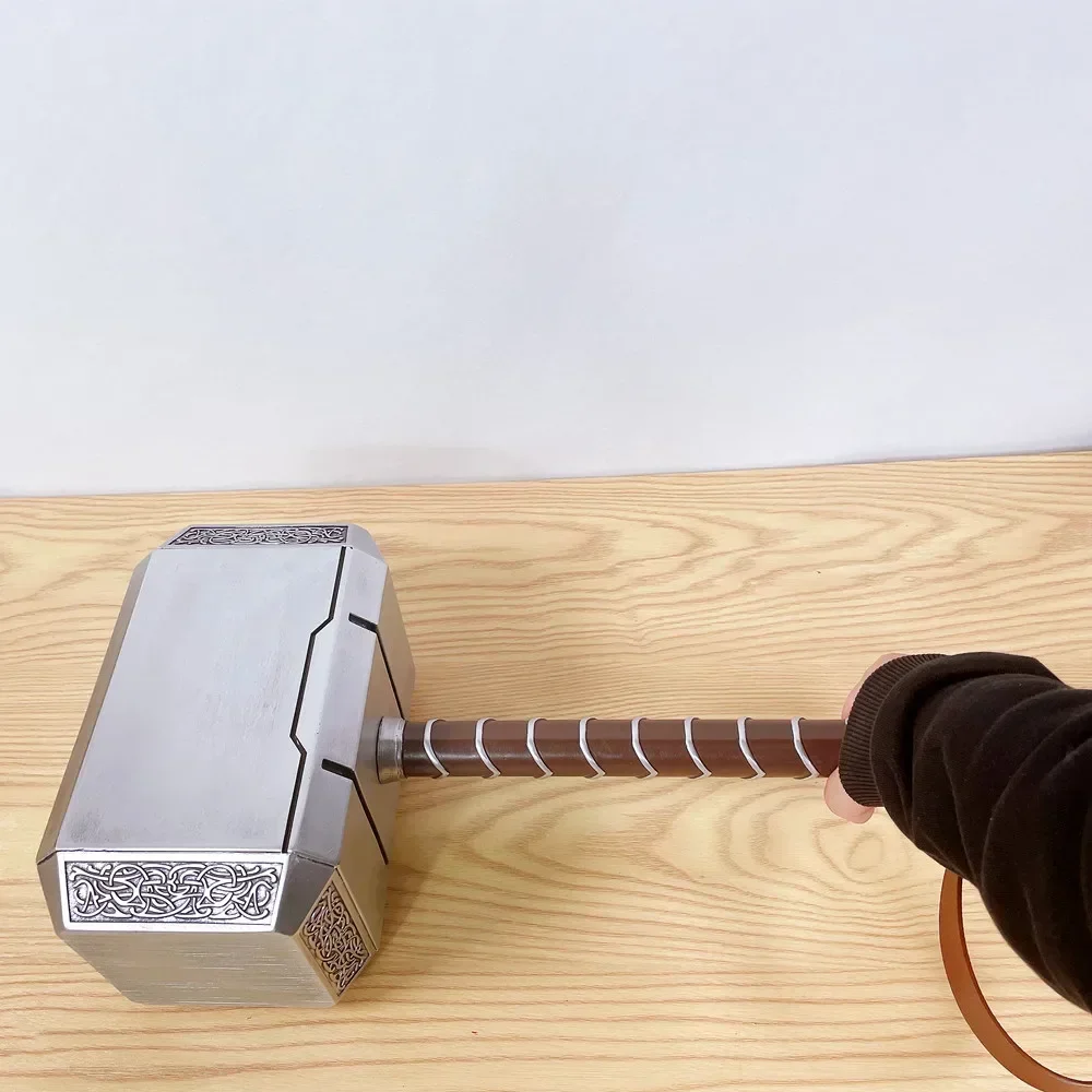 44cm 1/1 Superhero Thor hammer mjolnir show base resin model adult costume party cosplay toy collection gift room decoration