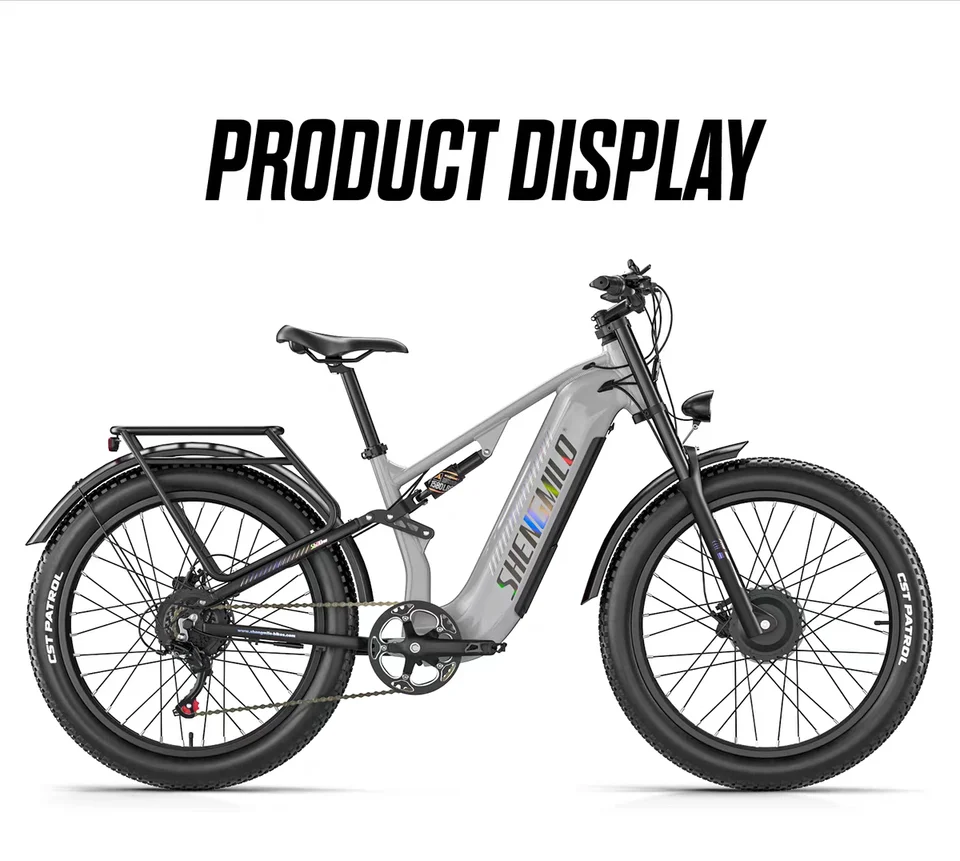 Electric bicycle Dual motor 2000W 48V 25AH Lithium battery hydraulic brake E-bike 26 inch fat tires off-road Electric bike image 5